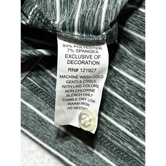 Johnnie O Shirt Men's Small Green Striped Performance Polo Short Sleeve JMP04190 - Picture 7 of 9